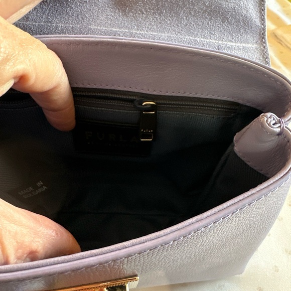 FURLA 1927 Top Handle Mini Lilac Purple Shoulder Bag preowned - Picture 7 of 14